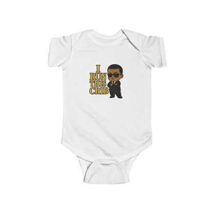 I Run This Crib - Baby Bodysuit - Boss Jordan