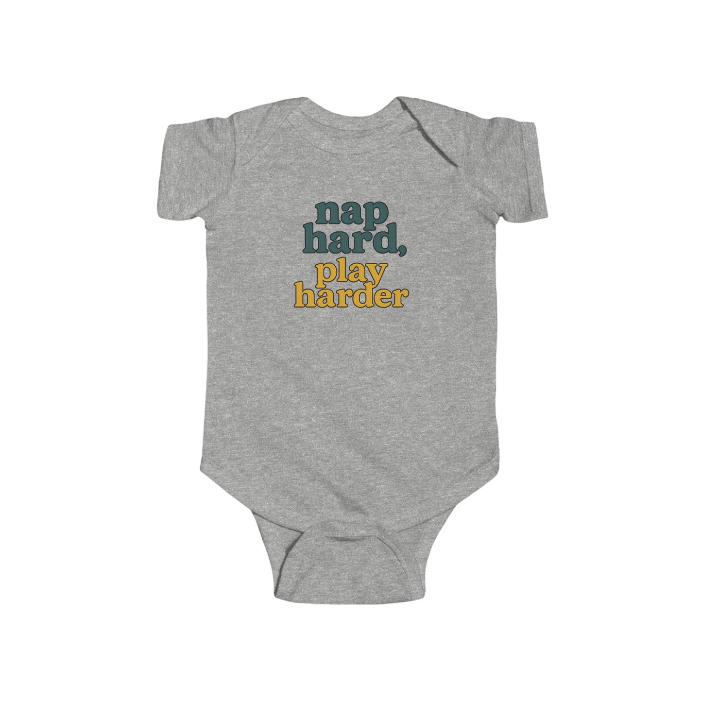 Nap Hard, Play Harder - Baby Bodysuit - Meadow