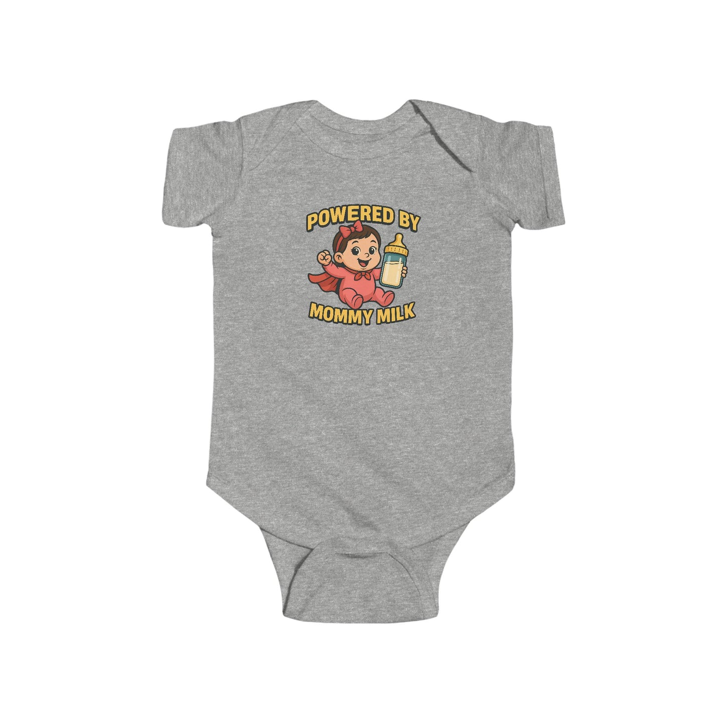 Powered by Mommy Milk - Baby Bodysuit - Hero Charlotte