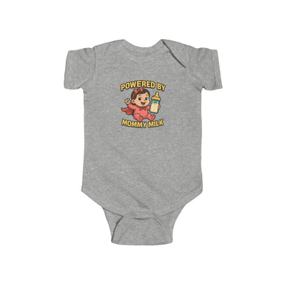 Powered by Mommy Milk - Baby Bodysuit - Hero Charlotte