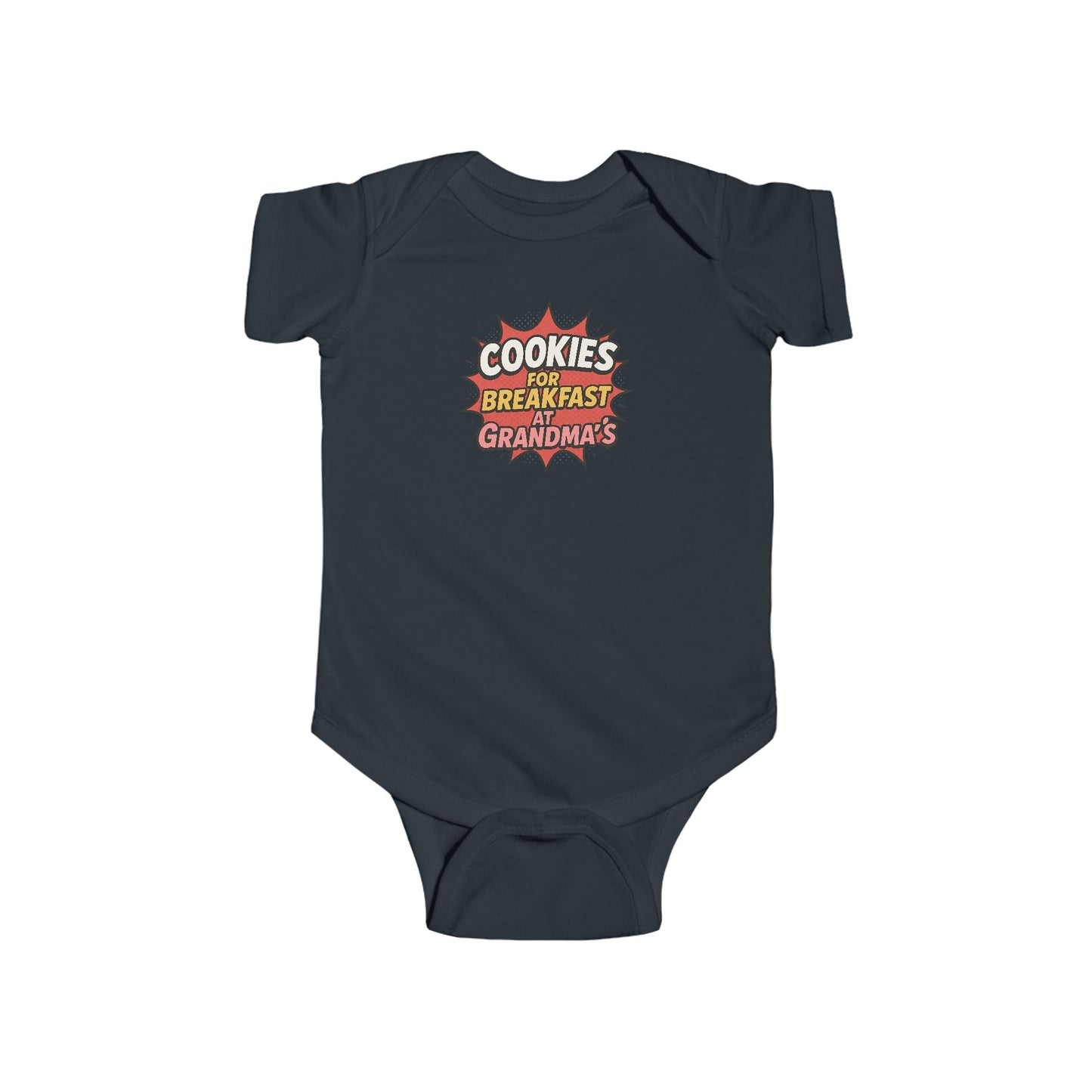 Cookies for Breakfast at Grandma's - Baby Bodysuit - Comically Yummy