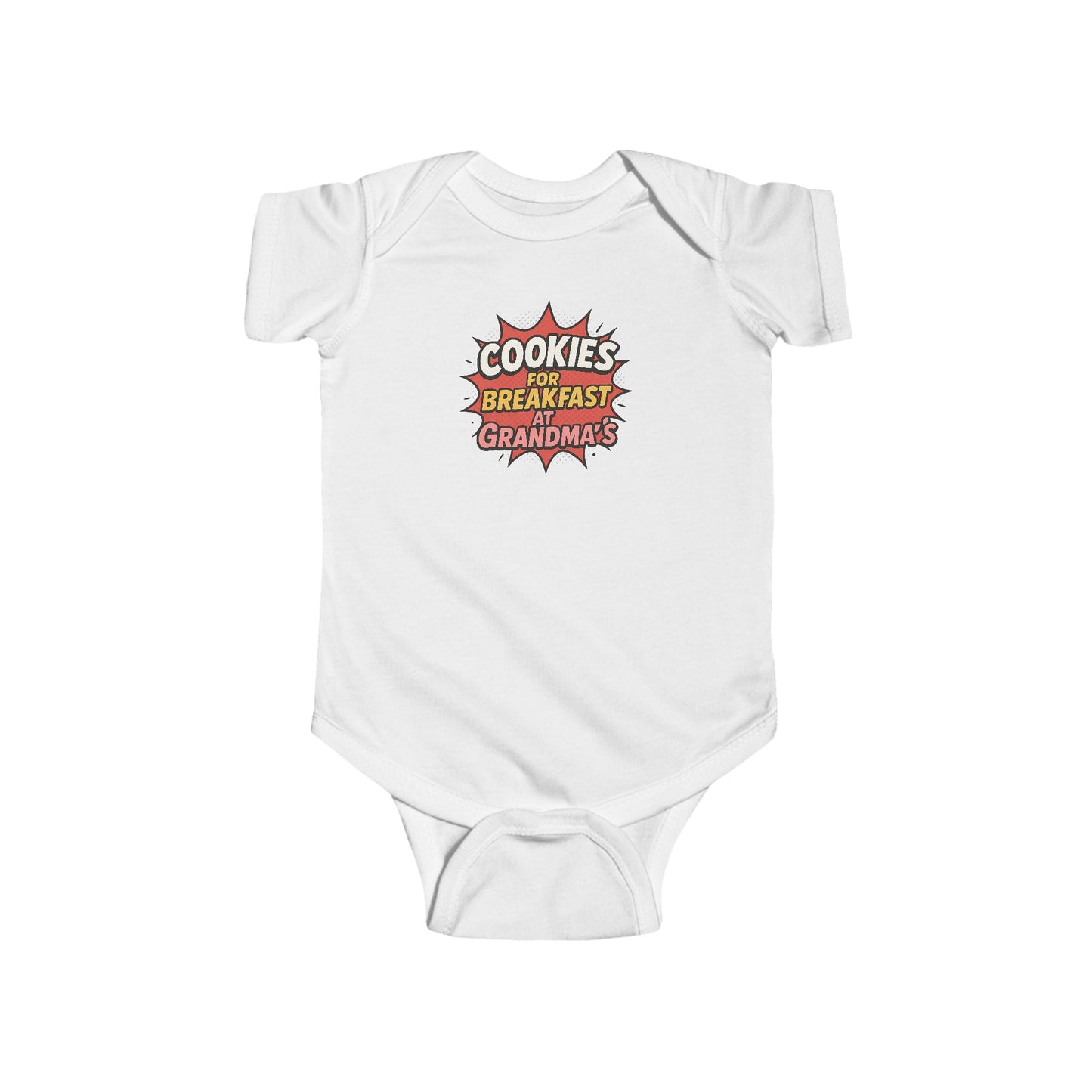 Cookies for Breakfast at Grandma's - Baby Bodysuit - Comically Yummy