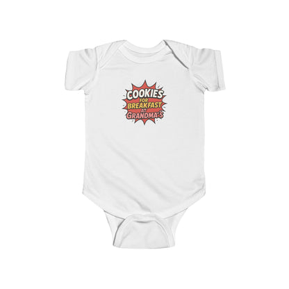 Cookies for Breakfast at Grandma's - Baby Bodysuit - Comically Yummy
