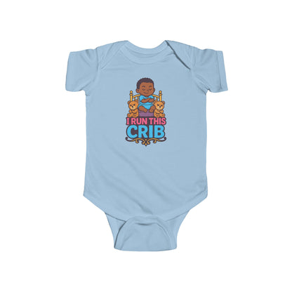 I Run This Crib - Baby Bodysuit - Prince Jordan