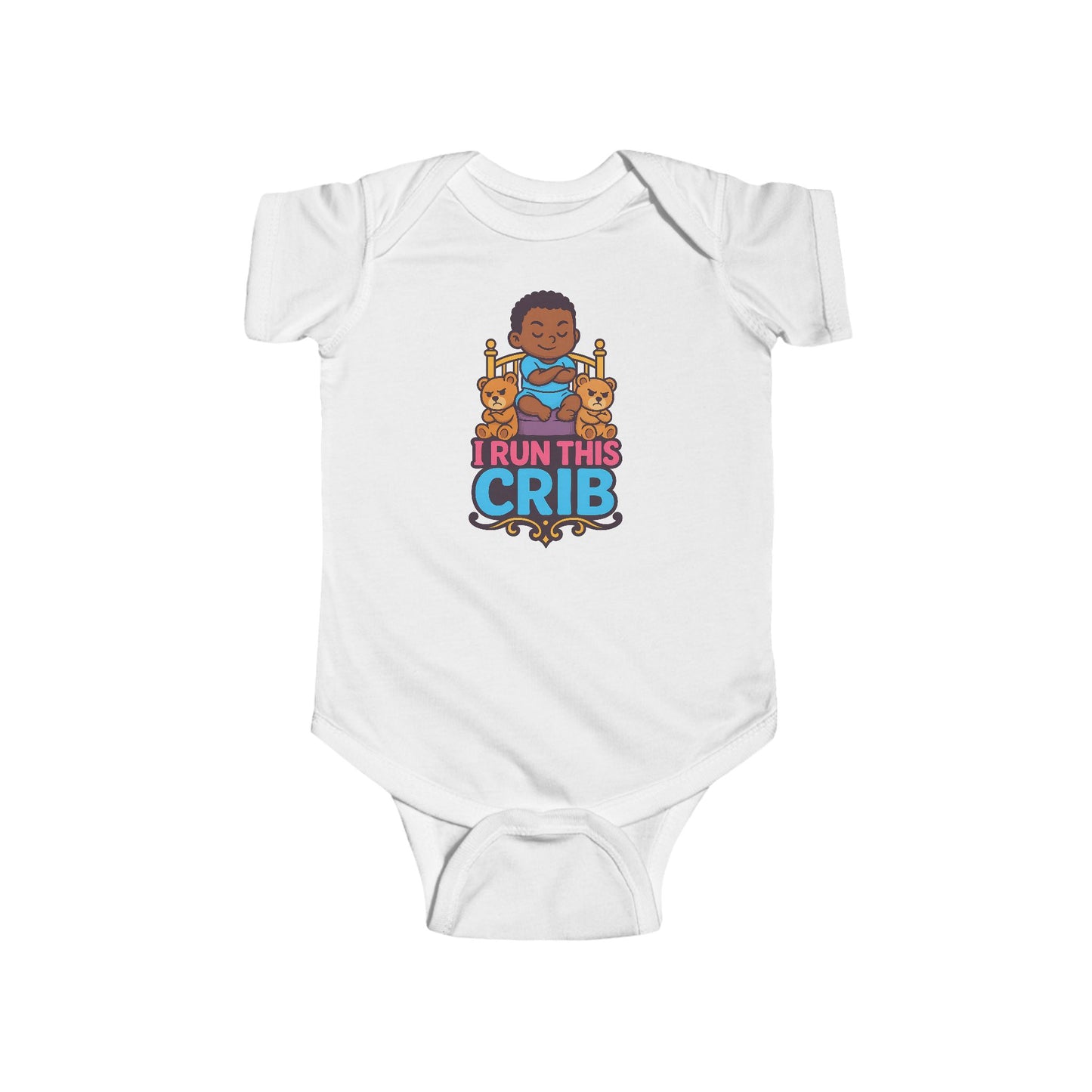 I Run This Crib - Baby Bodysuit - Prince Jordan