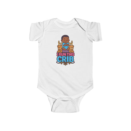 I Run This Crib - Baby Bodysuit - Prince Jordan