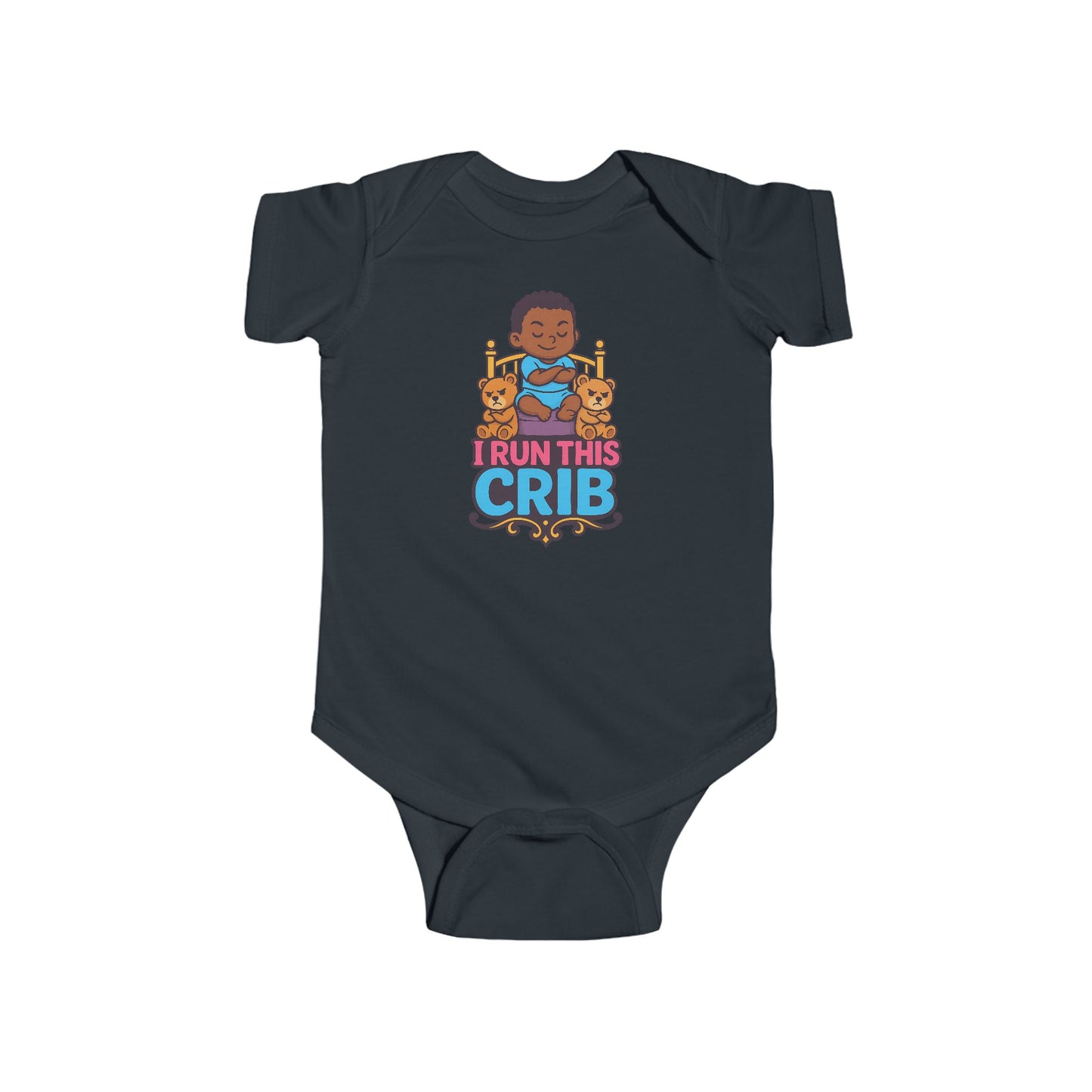 I Run This Crib - Baby Bodysuit - Prince Jordan