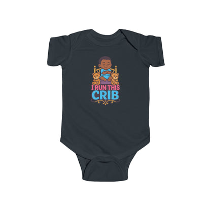 I Run This Crib - Baby Bodysuit - Prince Jordan