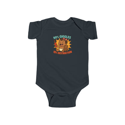 90% Giggles, 10% Destruction - Baby Bodysuit - Artist Lily