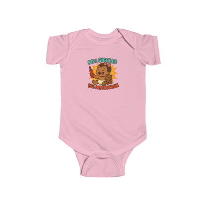 90% Giggles, 10% Destruction - Baby Bodysuit - Artist Lily