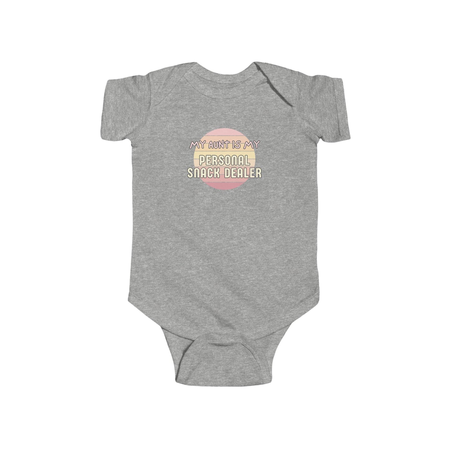 My Aunt is My Personal Snack Dealer - Baby Bodysuit - on Savannah Sunset