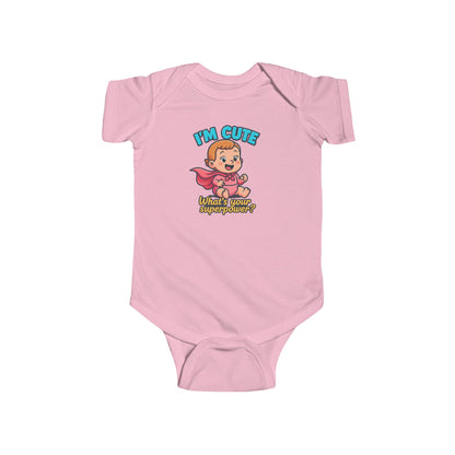 I'm Cute, What's Your Superpower? - Baby Bodysuit - Hero Charlotte