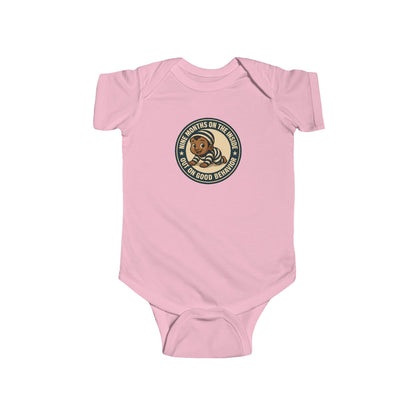 9 Months on the Inside, Out on Good Behavior - Baby Bodysuit - Vintage Stamp Austin