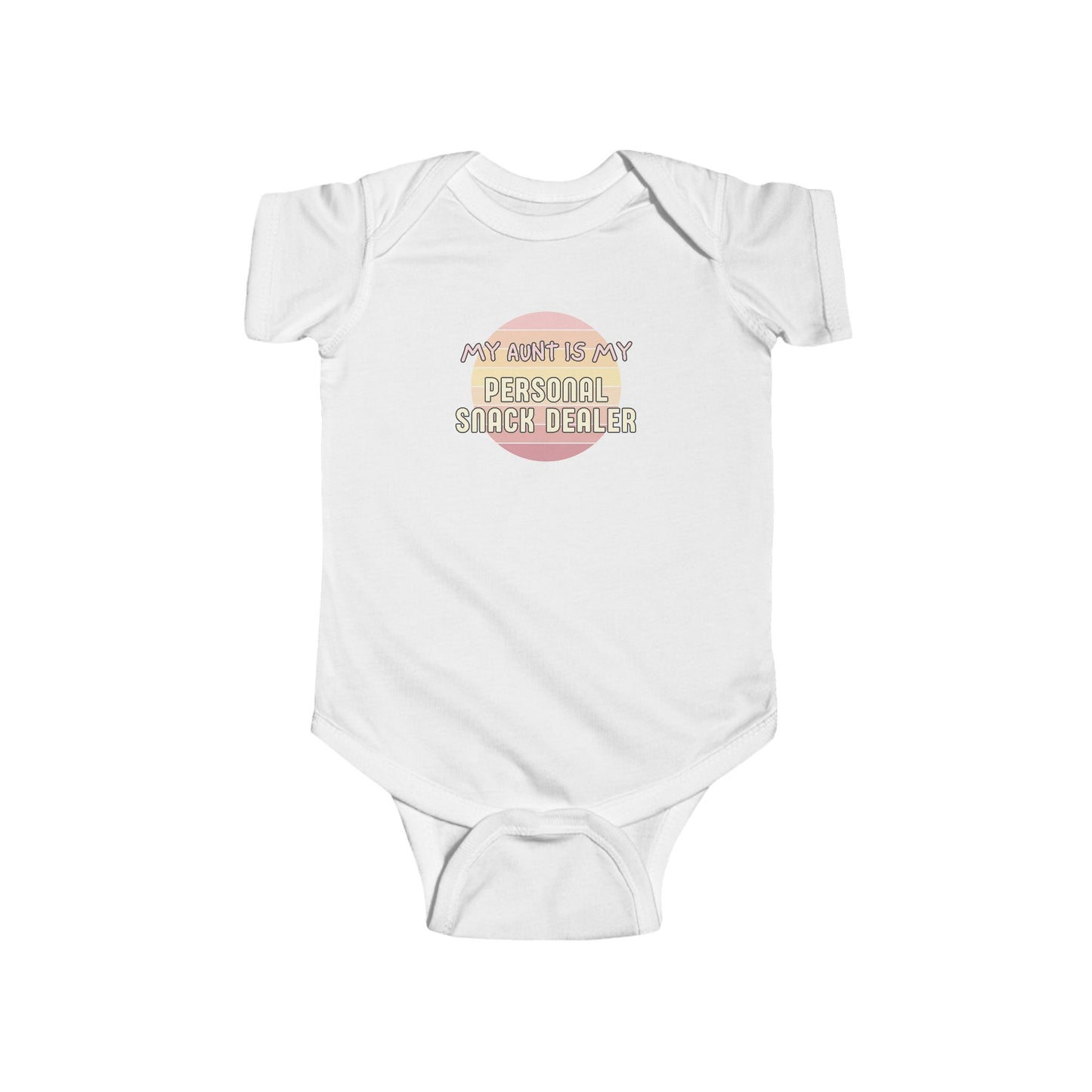 My Aunt is My Personal Snack Dealer - Baby Bodysuit - on Savannah Sunset