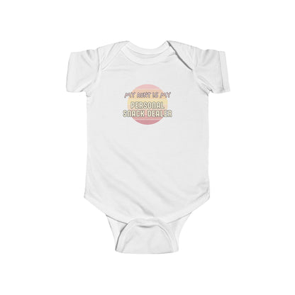 My Aunt is My Personal Snack Dealer - Baby Bodysuit - on Savannah Sunset