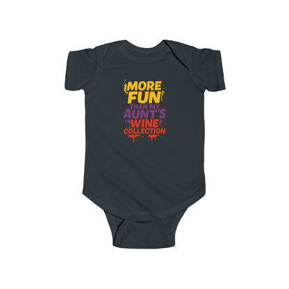 More Fun than my Aunt's Wine Collection - Baby Bodysuit - Graffiti