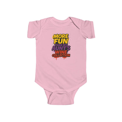 More Fun than my Aunt's Wine Collection - Baby Bodysuit - Graffiti