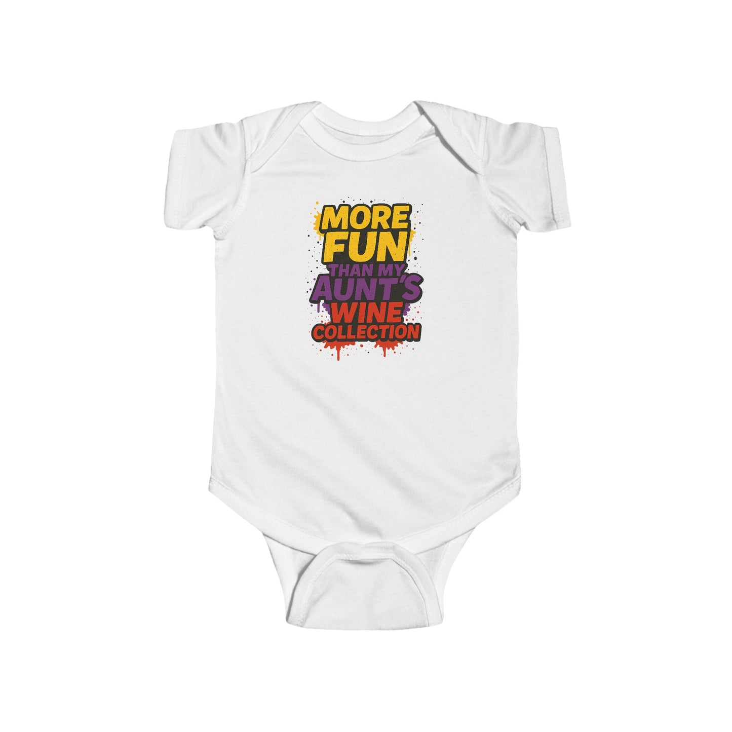 More Fun than my Aunt's Wine Collection - Baby Bodysuit - Graffiti