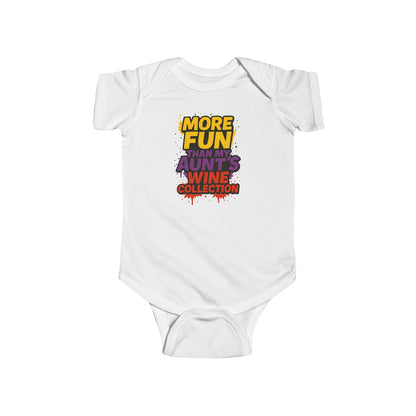 More Fun than my Aunt's Wine Collection - Baby Bodysuit - Graffiti