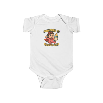 Powered by Mommy Milk - Baby Bodysuit - Hero Charlotte