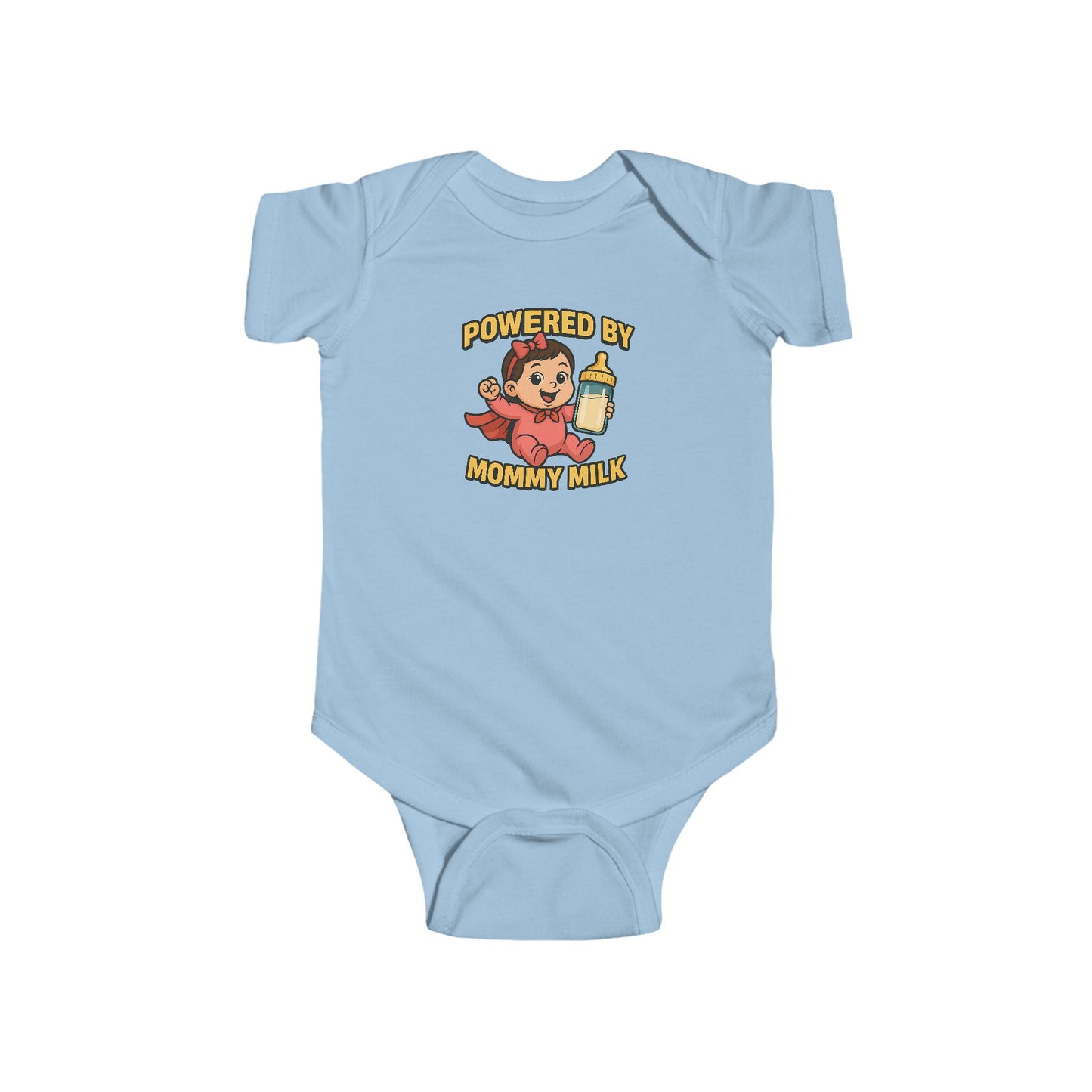 Powered by Mommy Milk - Baby Bodysuit - Hero Charlotte