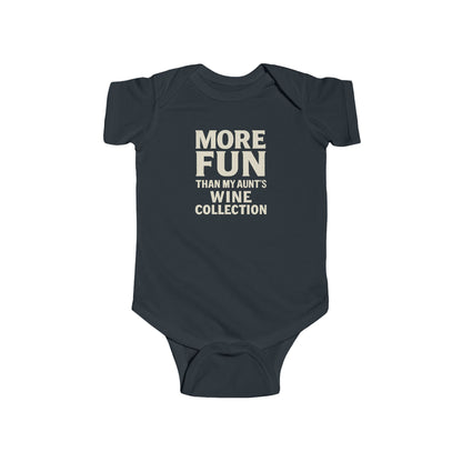 More Fun than my Aunt's Wine Collection - Baby Bodysuit - Champagne Block