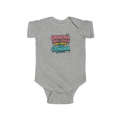 Grandma Said I Could, Don't Argue with Grandma - Baby Bodysuit - Graffiti