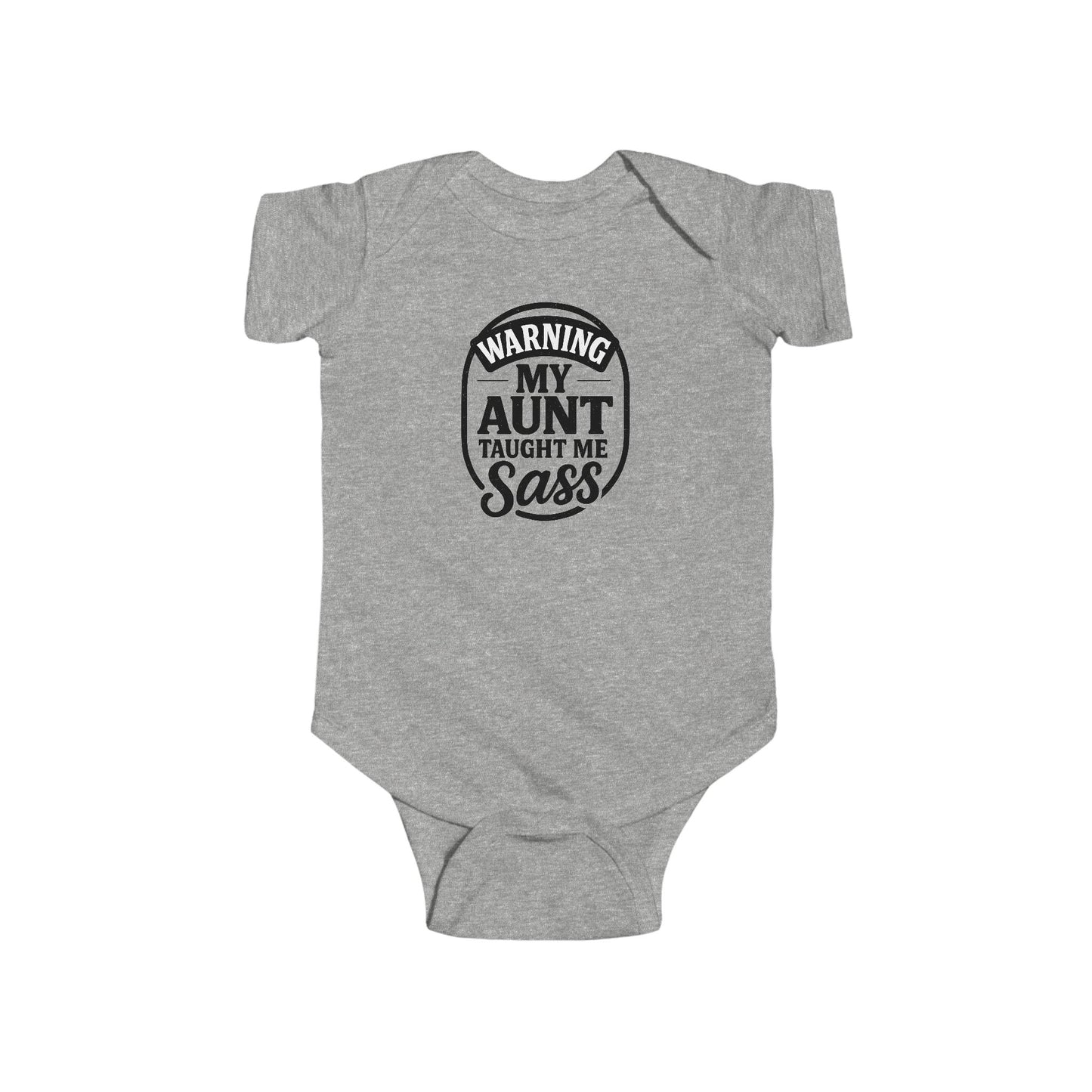 Warning, My Aunt Taught Me Sass - Baby Bodysuit - Huckleberry