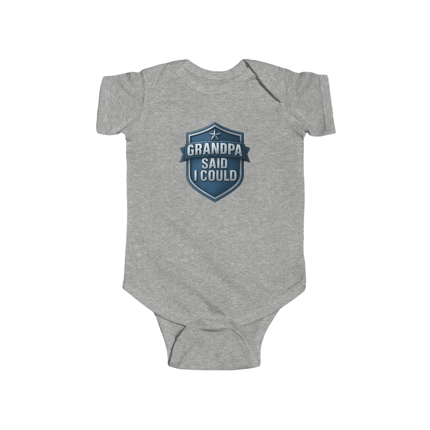 Grandpa Said I Could - Baby Bodysuit - Blue Shield