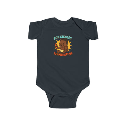 90% Giggles, 10% Destruction - Baby Bodysuit - Artist Jordan