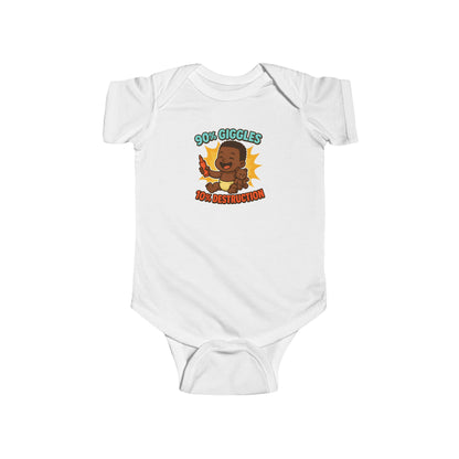90% Giggles, 10% Destruction - Baby Bodysuit - Artist Jordan