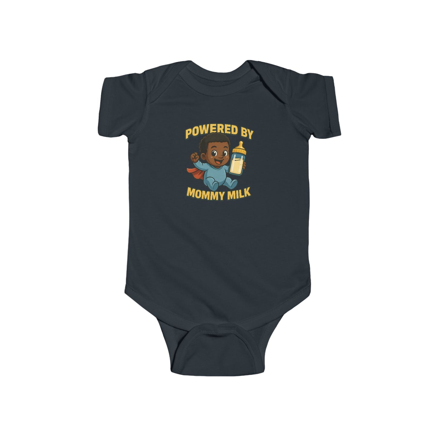 Powered by Mommy Milk - Baby Bodysuit - Hero Jordan