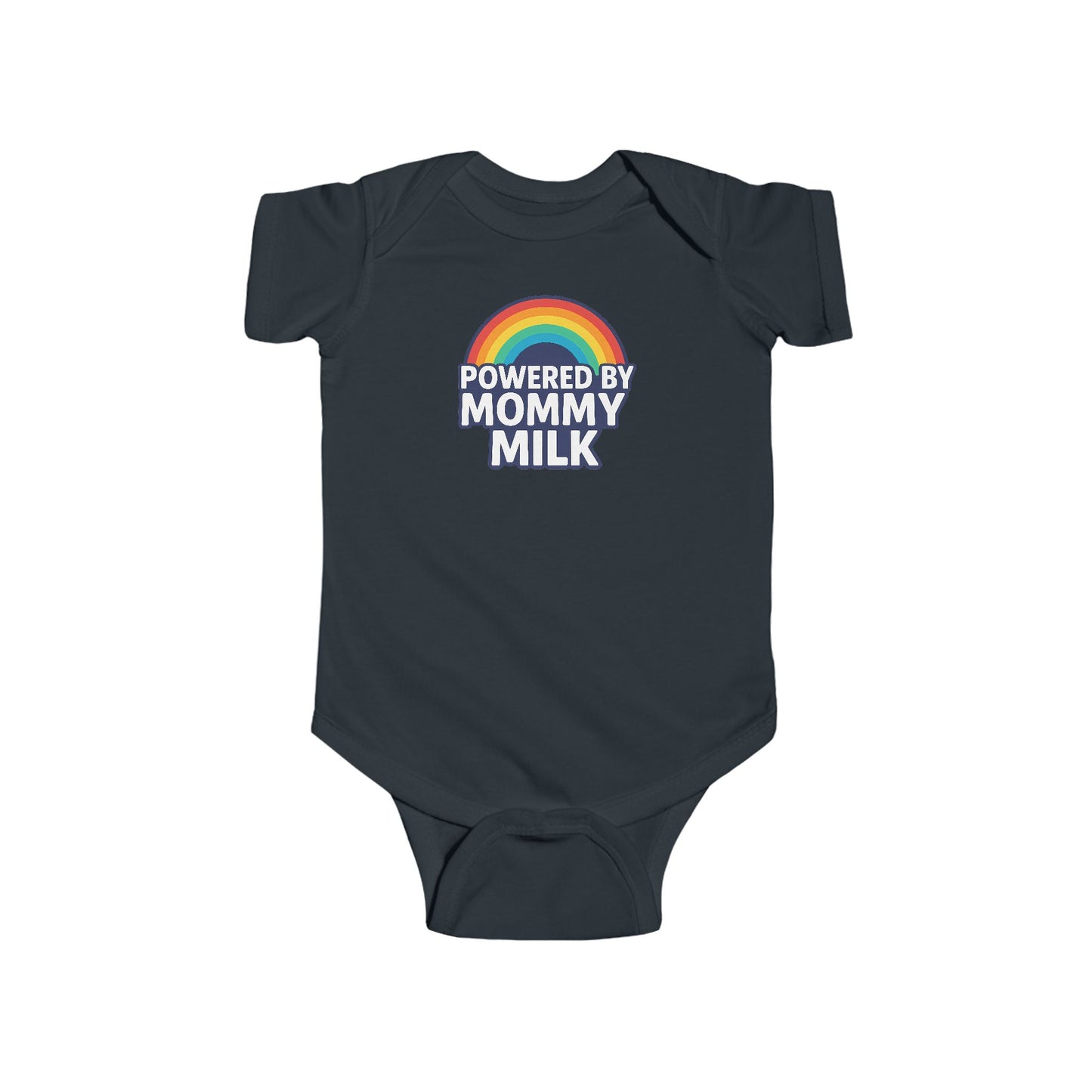 Powered by Mommy Milk - Baby Bodysuit - Rainbow Love