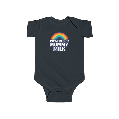 Powered by Mommy Milk - Baby Bodysuit - Rainbow Love
