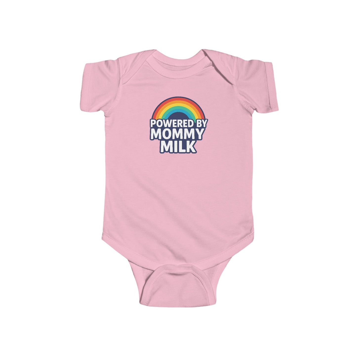 Powered by Mommy Milk - Baby Bodysuit - Rainbow Love
