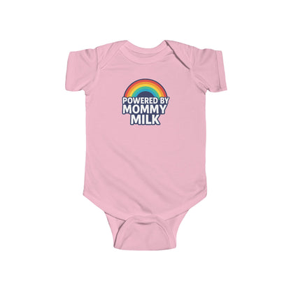 Powered by Mommy Milk - Baby Bodysuit - Rainbow Love