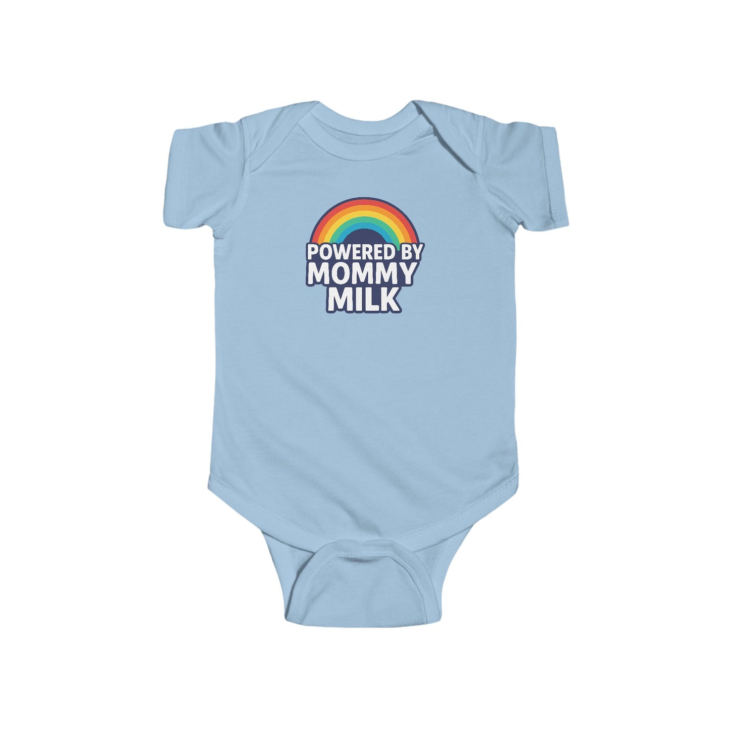 Powered by Mommy Milk - Baby Bodysuit - Rainbow Love