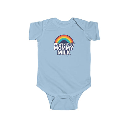 Powered by Mommy Milk - Baby Bodysuit - Rainbow Love