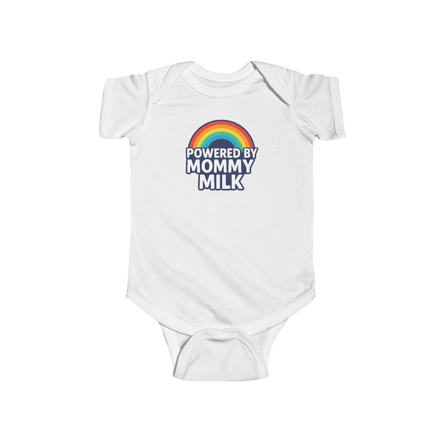 Powered by Mommy Milk - Baby Bodysuit - Rainbow Love