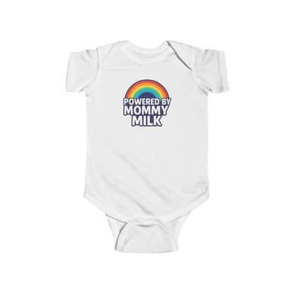 Powered by Mommy Milk - Baby Bodysuit - Rainbow Love