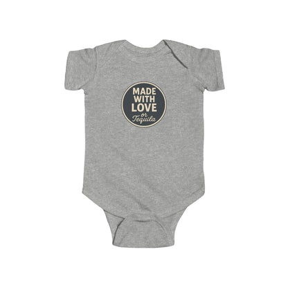 Made With Love, or Tequila - Baby Bodysuit - Graphite Stamp