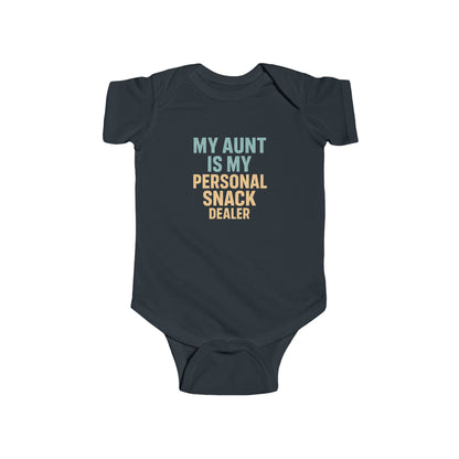 My Aunt is My Personal Snack Dealer - Baby Bodysuit - Soft Edge Snacks
