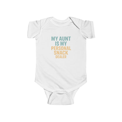 My Aunt is My Personal Snack Dealer - Baby Bodysuit - Soft Edge Snacks