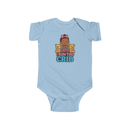 I Run This Crib - Baby Bodysuit - Princess Eva