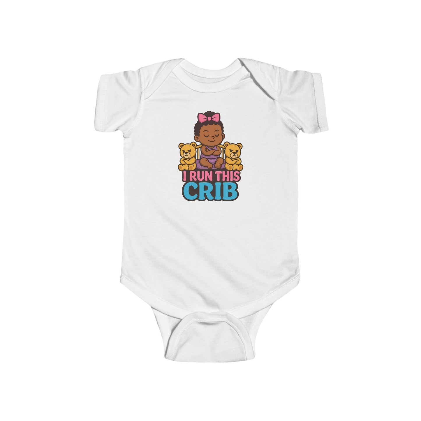 I Run This Crib - Baby Bodysuit - Princess Eva
