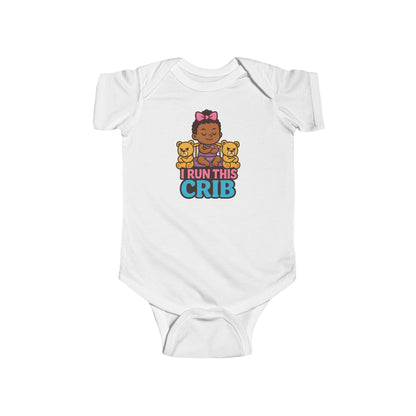 I Run This Crib - Baby Bodysuit - Princess Eva