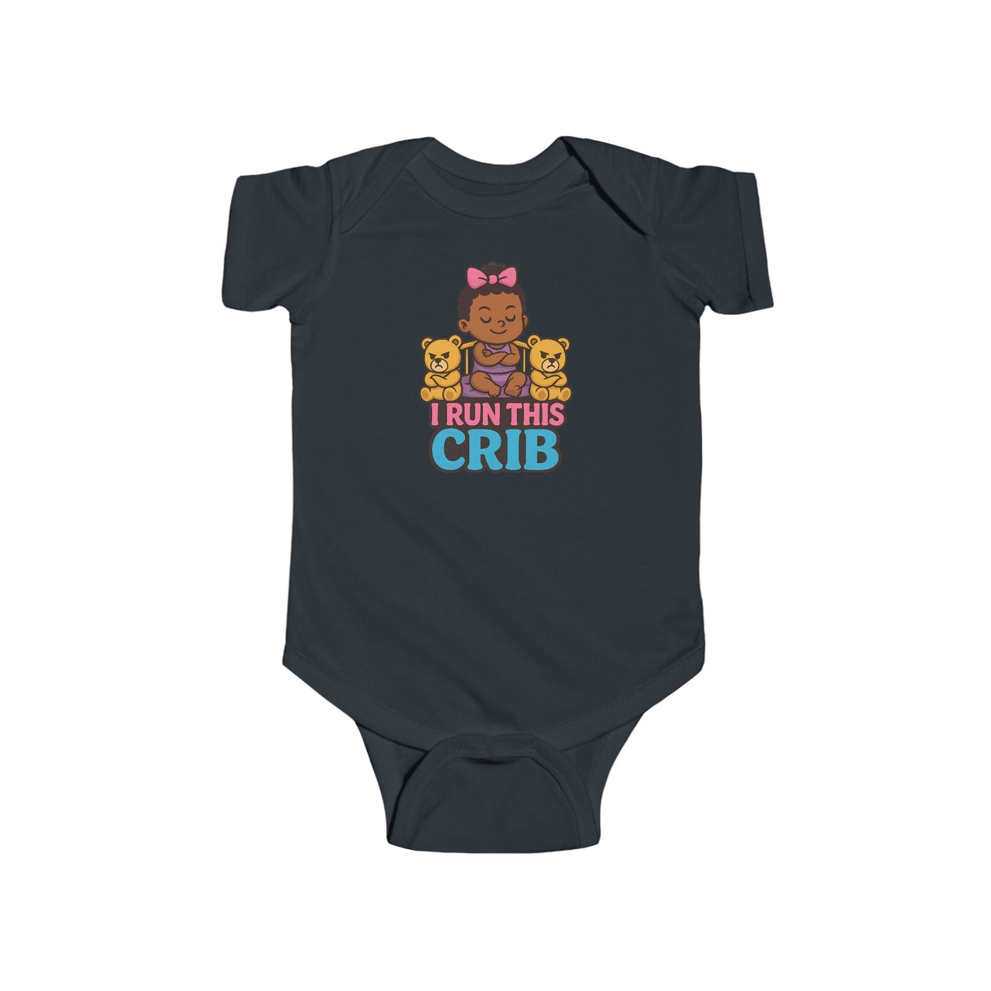 I Run This Crib - Baby Bodysuit - Princess Eva