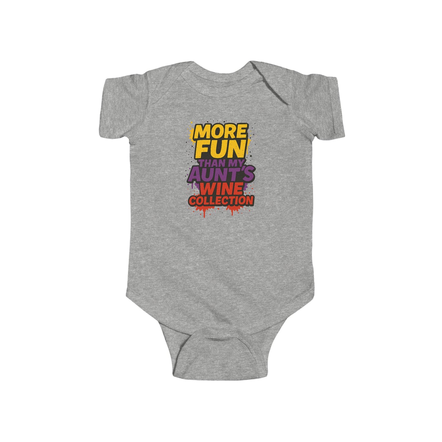 More Fun than my Aunt's Wine Collection - Baby Bodysuit - Graffiti