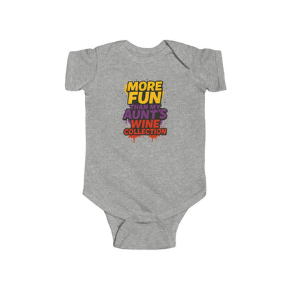 More Fun than my Aunt's Wine Collection - Baby Bodysuit - Graffiti
