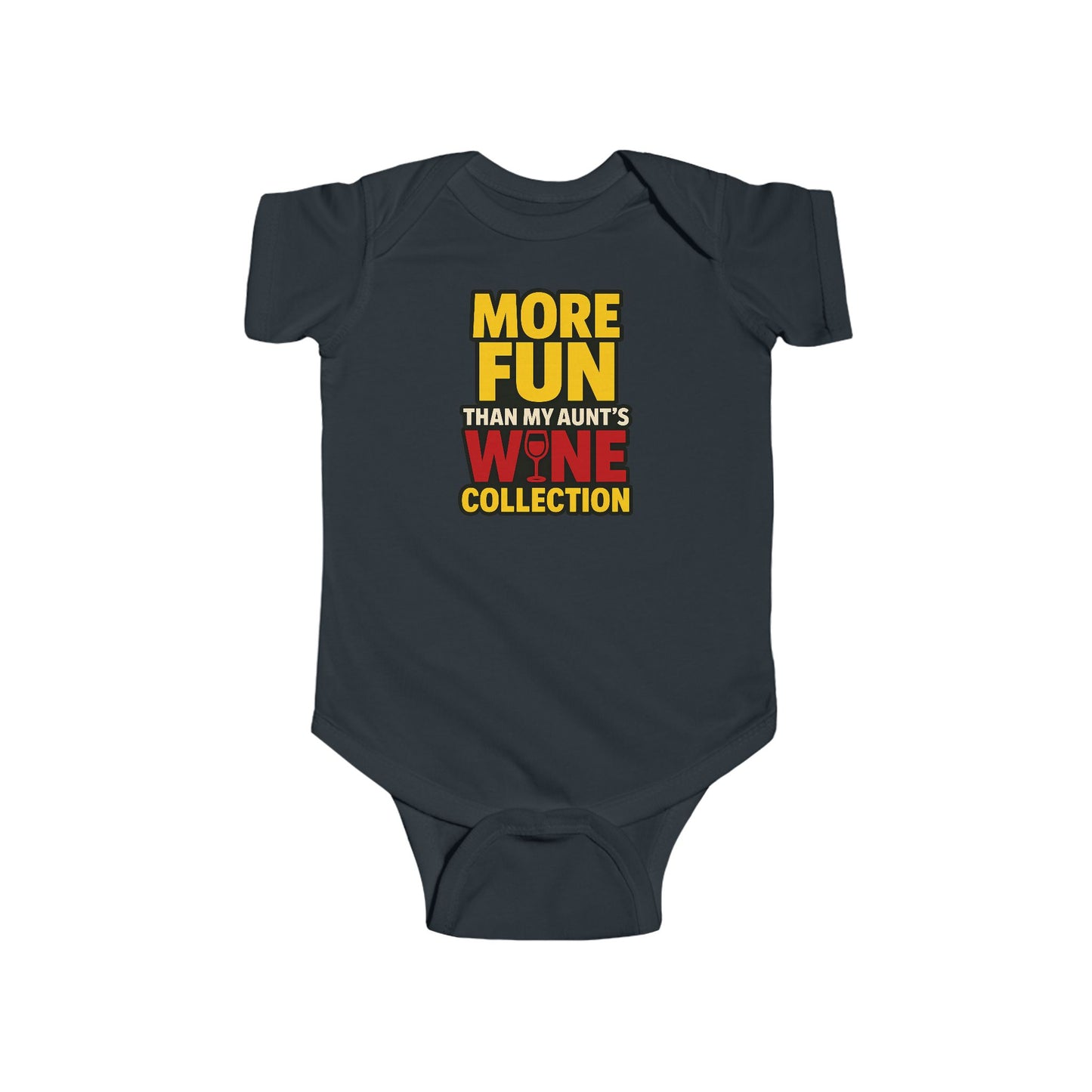 More Fun than my Aunt's Wine Collection - Baby Bodysuit - in Yellow